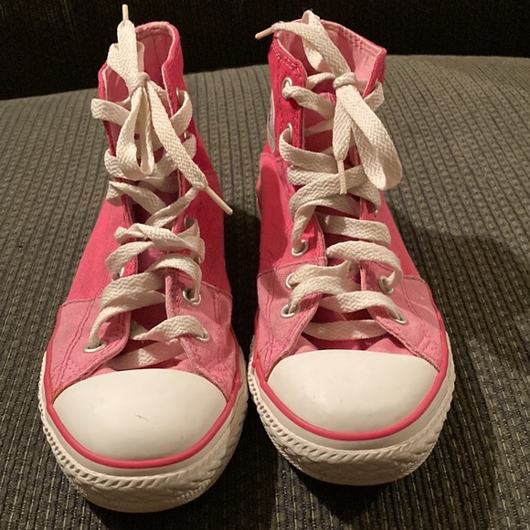 Converse Pink High Top Sneakers - Picture 2 of 11